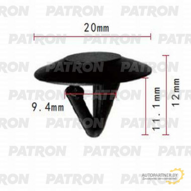 Клипса пластмассовая PATRON Chrysler / P37-0773