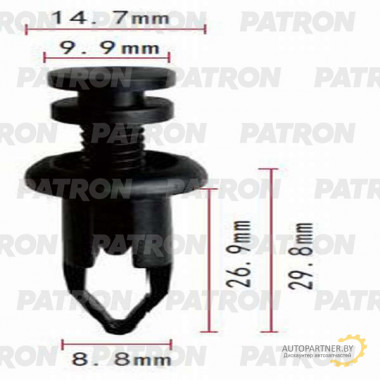 Клипса пластмассовая PATRON Lexus, Toyota / P37-0778