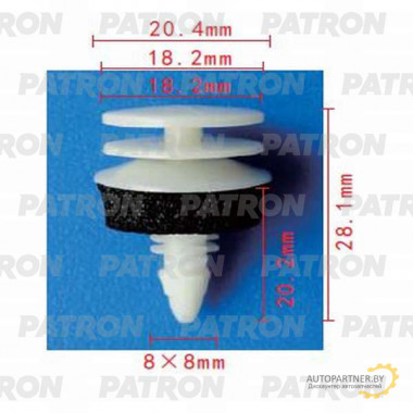 Клипса пластмассовая PATRON Chevrolet, GM / P37-0781