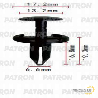 Клипса пластмассовая PATRON GM,Chrysler,Jeep / P37-0782