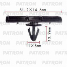 Клипса пластмассовая PATRON Ford / P37-0789
