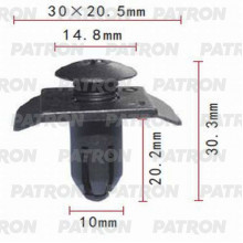 Клипса пластмассовая PATRON ввинчивающаяся (черная) MAZDA / P37-0792