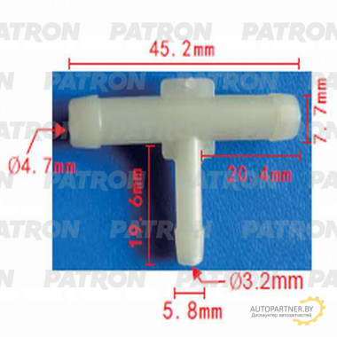 Соединитель трубки PATRON GM / P37-0800