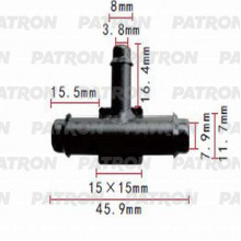 Тройник PATRON т-образный 9x9x6 / P37-0802