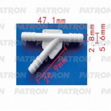 Тройник PATRON Y-образный 5x5x5 / P37-0805