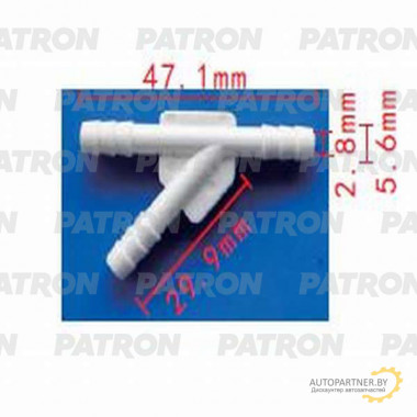 Тройник PATRON Y-образный 5x5x5 / P37-0805