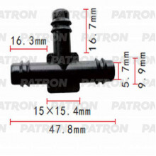 Тройник PATRON Т-ОБРАЗНЫЙ 8X8X8 / P37-0819