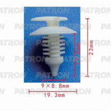 Клипса пластмассовая PATRON Прямой 3x6 / P37-0825