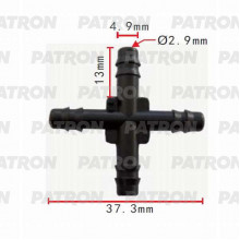 Тройник PATRON Крестообразный 5x5x5x5 / P37-0828