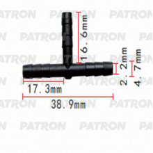 Тройник PATRON Т- образный 4x4x4 / P37-0831