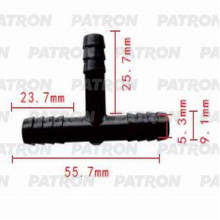 Тройник PATRON Т- образный 8x8x8 / P37-0837