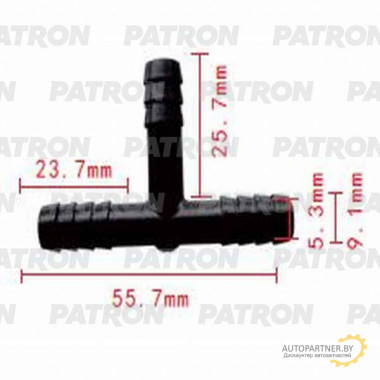 Тройник PATRON Т- образный 8x8x8 / P37-0837