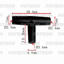 Тройник PATRON Т- образный 7x7x7 / P37-0839