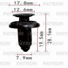 Клипса пластмассовая PATRON Acura,Honda / P37-0904