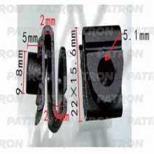Скоба пластиковая PATRON Hyundai, Kia / P37-0905