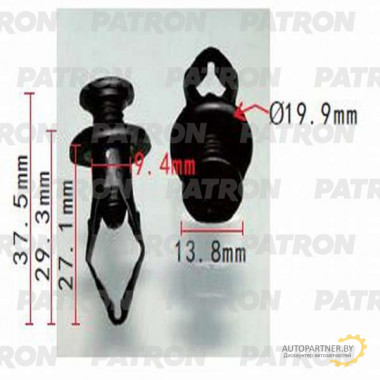 Клипса пластмассовая PATRON Hyundai,Kia / P37-0908