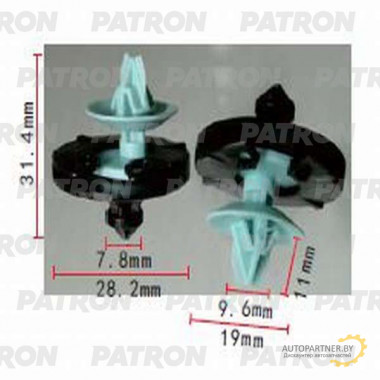 Клипса пластмассовая PATRON Audi,Seat,Volkswagen / P37-0914