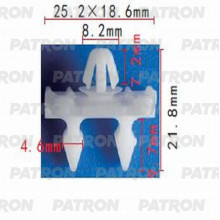Клипса пластмассовая PATRON MERCEDES / P37-0926