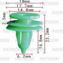 Клипса пластмассовая PATRON Chrysler / P37-0930
