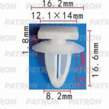 Клипса пластмассовая PATRON Hyundai,Kia, Mitsubishi / P37-0937