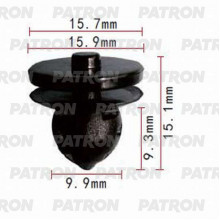 Клипса пластмассовая PATRON Audi,Seat,Skoda,Volkswagen / P37-0944