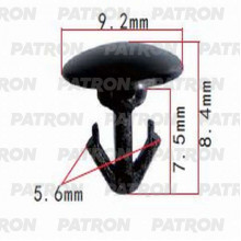 Клипса пластмассовая PATRON Ford,Mazda / P37-0958