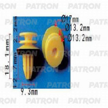 Клипса пластмассовая PATRON Mercedes / P37-0960