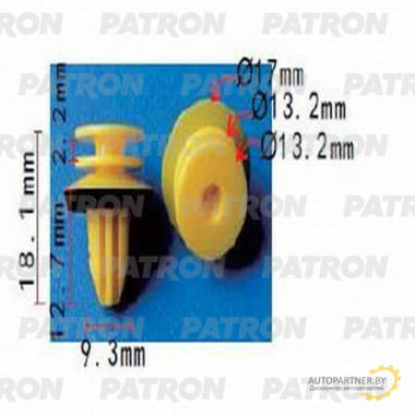 Клипса пластмассовая PATRON Mercedes / P37-0960