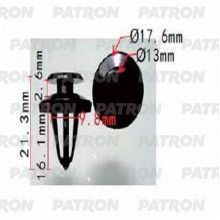 Клипса пластмассовая PATRON AlfaRomeo,Citroen,Fiat,Lancia,Peugeot / P37-0965