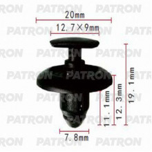 Клипса пластмассовая PATRON Infiniti,Nissan / P37-0967