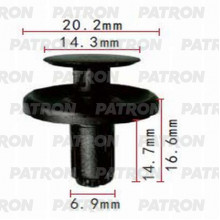 Клипса пластмассовая PATRON Lexus,Toyota / P37-0970