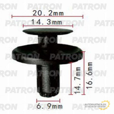 Клипса пластмассовая PATRON Lexus,Toyota / P37-0970