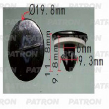 Клипса пластмассовая PATRON Lexus,Toyota / P37-0972