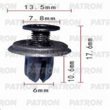 Клипса пластмассовая PATRON HONDA / P37-0977