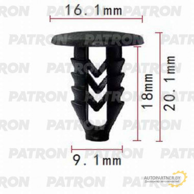 Клипса пластмассовая PATRON FIAT / P37-0978
