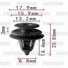 Клипса пластмассовая PATRON TOYOTA / P37-0982