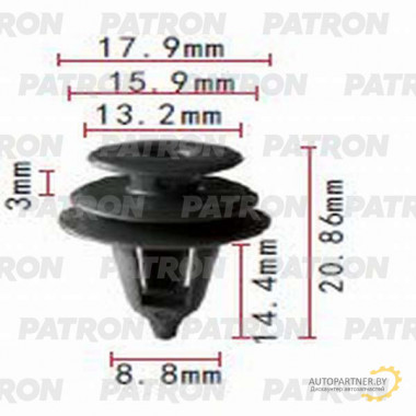 Клипса пластмассовая PATRON TOYOTA / P37-0982