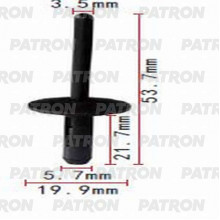 Клипса пластмассовая PATRON BMW 6,5mm / P37-0984