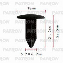 Клипса пластмассовая PATRON HONDA / P37-0988
