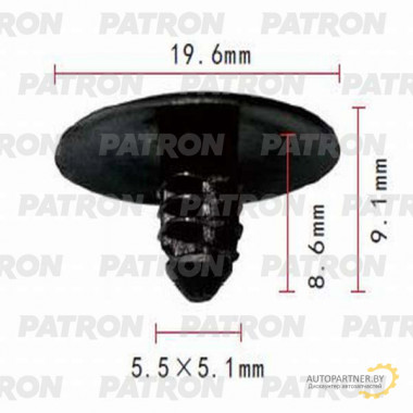 Клипса пластмассовая PATRON Ford,Mazda / P37-0991