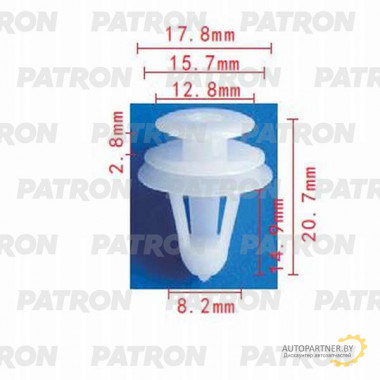 Клипса пластмассовая PATRON TOYOTA / P37-0993