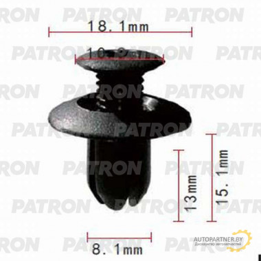 Клипса пластмассовая PATRON MAZDA,FORD / P37-0995
