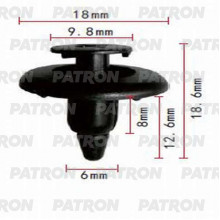 Клипса пластмассовая PATRON TOYOTA / P37-1003
