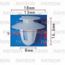 Клипса пластмассовая PATRON MERCEDES / P37-1005