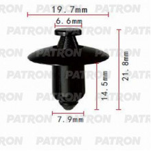 Клипса пластмассовая PATRON TOYOTA,NISSAN / P37-1006
