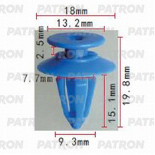 Клипса пластмассовая PATRON Audi,Renault,Seat,Skoda,Volkswagen / P37-1014