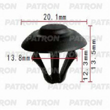 Клипса пластмассовая PATRON MERCEDES / P37-1015