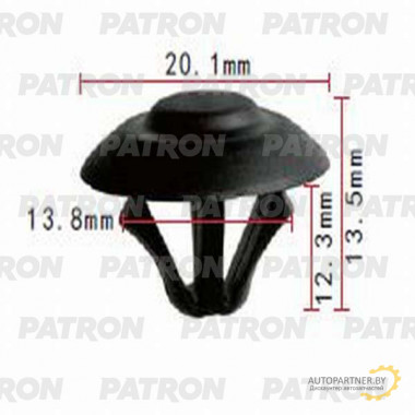 Клипса пластмассовая PATRON MERCEDES / P37-1015