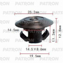 Клипса пластмассовая PATRON Lexus,Toyota / P37-1020