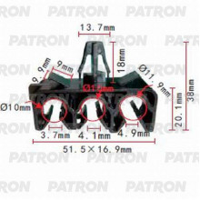 Держатель пластмассовый PATRON Lexus,Toyota / P37-1029